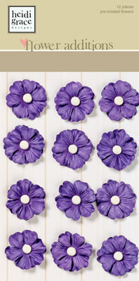 Heidi Grace - The Vineyard - Flower Embellishments Large  (sold in 3's)