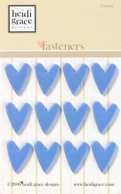 Heidi Grace - The Vineyard - Heart Fasteners Plum  (sold in 3's)