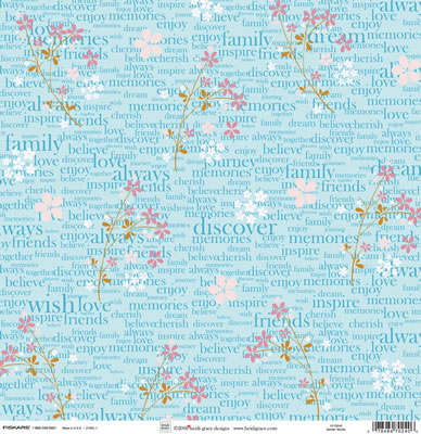 Heidi Grace - The Garden - Garden Words 12x12 paper  (pack of 10)