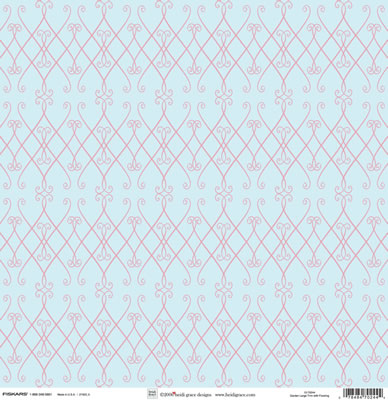 Heidi Grace - The Garden - Large Trim with flocking 12x12 shimmer & glitter paper  (pack of 5)