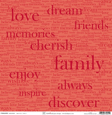 Heidi Grace - The Wildflowers - Wildflower Words 12x12 shimmer & glitter paper  (pack of 5)