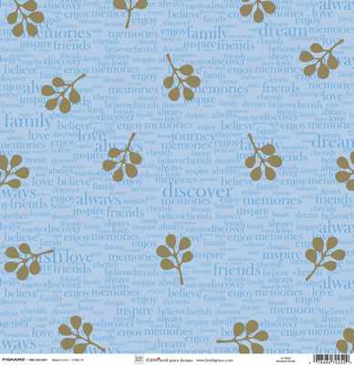 Heidi Grace - The Woodland - Woodland Words 12x12 paper  (pack of 10)