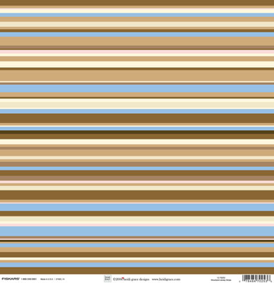 Heidi Grace - The Woodland - Jersey Stripe 12x12 paper  (pack of 10)