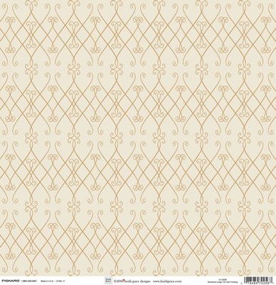 Heidi Grace - The Woodland - Large Trim with Flocking 12x12 shimmer & glitter paper  (pack of 5)