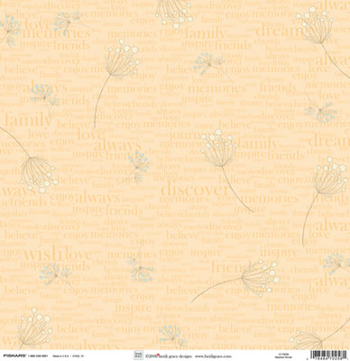 Heidi Grace - The Meadow - Meadow Words 12x12 paper  (pack of 10)