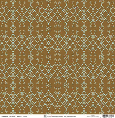 Heidi Grace - The Meadow - Large Trim with flocking 12x12 shimmer & glitter paper  (pack of 5)