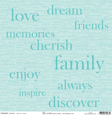Heidi Grace - The Meadow - Meadow Words 12x12 Shimmer & Glitter paper  (pack of 5)