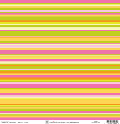 Heidi Grace - The Bouquet - Jersey Stripe 12x12 paper  (pack of 10)