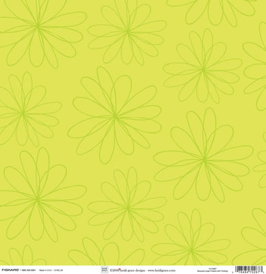 Heidi Grace - The Bouquet - Large Flowers with flocking 12x12 shimmer & glitter paper  (pack of 5)