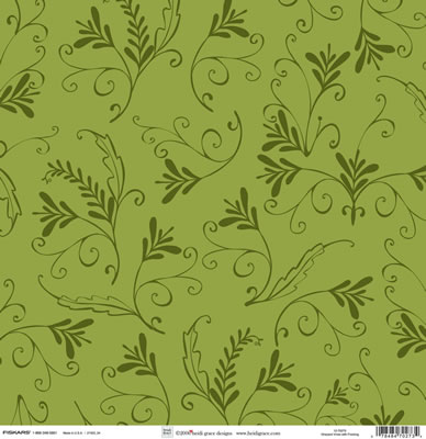 Heidi Grace - The Vineyard - Vines with flocking 12x12 shimmer & glitter paper  (pack of 5)