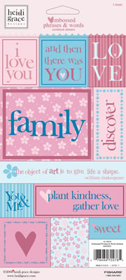 Heidi Grace - The Garden - Sticker Phrases  (sold in 3's)
