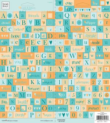 Heidi Grace - The Meadow - Sticker Words  (sold in 3's)
