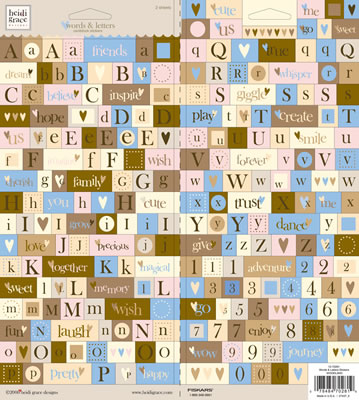 Heidi Grace - The Woodland - Sticker Words  (sold in 3's)