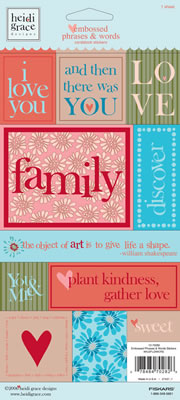 Heidi Grace - The Wildflowers - Sticker Phrases  (sold in 3's)