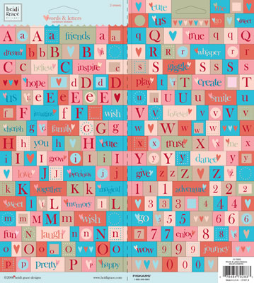 Heidi Grace - The Wildflowers - Sticker Words  (sold in 3's)