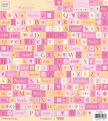 Heidi Grace - The Bouquet - Sticker Words  (sold in 3's)