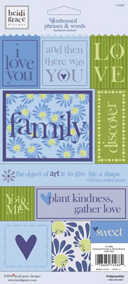 Heidi Grace - The Vineyard - Sticker Phrases  (sold in 3's)