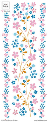 Heidi Grace - Garden - Flower Rub-ons  (sold in 3's)