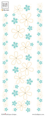 Heidi Grace - Meadow - Flower Rub-ons  (sold in 3's)
