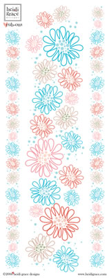 Heidi Grace - Wildflowers - Flower Rub-ons  (sold in 3's)