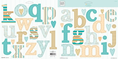 Heidi Grace - The Meadow - Floral Meadow Monogram Punchouts  (sold in 3's)