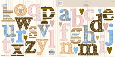 Heidi Grace - The Woodland - Woodland Monogram Punchouts  (sold in 3's)
