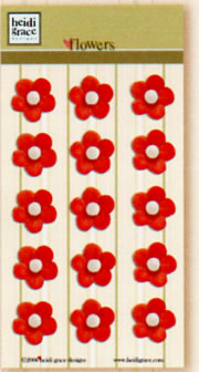 Heidi Grace - Orchard - Flowers Dark Orange  (sold in 3's)