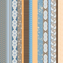 Heidi Grace - Marina - Decor Stripe 12x12 d/sided paper  (pack of 10)