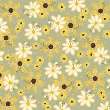 Heidi Grace - Daisy - Main Floral 12x12 d/sided paper  (pack of 10)