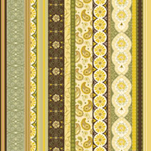 Heidi Grace - Daisy - Decor Stripe 12x12 d/sided paper  (pack of 10)