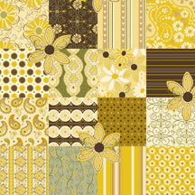 Heidi Grace - Daisy - Patch with Flocking 12x12 paper  (pack of 5)