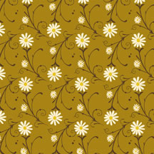 Heidi Grace - Daisy - Floral with Flocking 12x12 paper  (pack of 5)