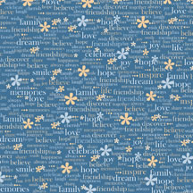 Heidi Grace - Marina - Words embossed 12x12 paper  (pack of 5)