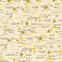 Heidi Grace - Daisy - Words embossed 12x12 paper  (pack of 5)