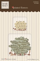 Heidi Grace - Maple - Printed Flowers 12/pk  (sold in 3's)