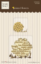 Heidi Grace - Daisy - Printed Flowers 12/pk  (sold in 3's)
