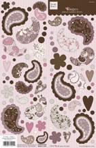 Heidi Grace - Cherry - Shapes Glitter Stickers  (sold in 3's)