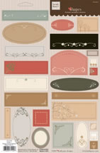 Heidi Grace - Maple - Shapes Flocked Stickers  (sold in 3's)
