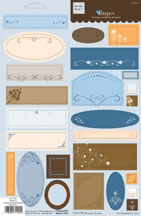 Heidi Grace - Marina - Shapes Flocked Stickers  (sold in 3's)