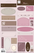 Heidi Grace - Cherry - Shapes Flocked Stickers  (sold in 3's)