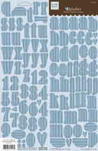 Heidi Grace - Marina - Alpha Flocked Stickers  (sold in 3's)