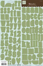 Heidi Grace - Urban - Alpha Flocked Stickers  (sold in 3's)