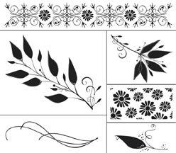 Heidi Grace - Maple - Flourishes Wood Mounted Stamp  (sold individually)