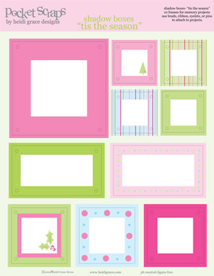 Heidi Grace - Tis the Season - Plastic Shadow Boxes  (sold in 3's)