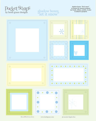 Heidi Grace - Let it Snow - Plastic Shadow Boxes  (sold in 3's)