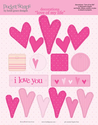 Heidi Grace - Love of My Life - Plastic Decorations  (sold in 3's)