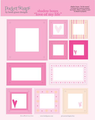 Heidi Grace - Love of My Life - Plastic Shadow Boxes  (sold in 3's)