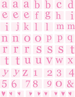 Heidi Grace - Love of My Life - Plastic Stickers Small Square Alpha  (sold in 3's)