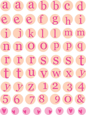 Heidi Grace - Love of My Life - Plastic Stickers Small Circle Alpha  (sold in 3's)