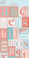 Heidi Grace - The Wildflowers Chipboard Alphas with Flocking  (sold in3's)